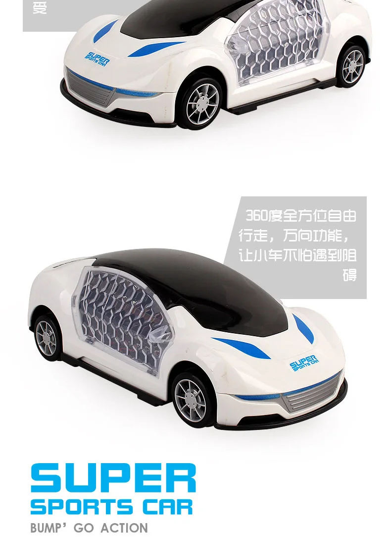 Импортные товары,, музыкальный свет, автомобиль, Детский 3D крутой с универсальным колесом, электрический игрушечный автомобиль