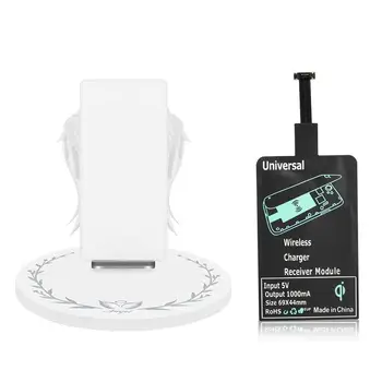 

Wireless Phone Charging Charger with Angel Wings Night Light Personality Fashion Durable 5V-2A for Android Apple 180x180x180mm