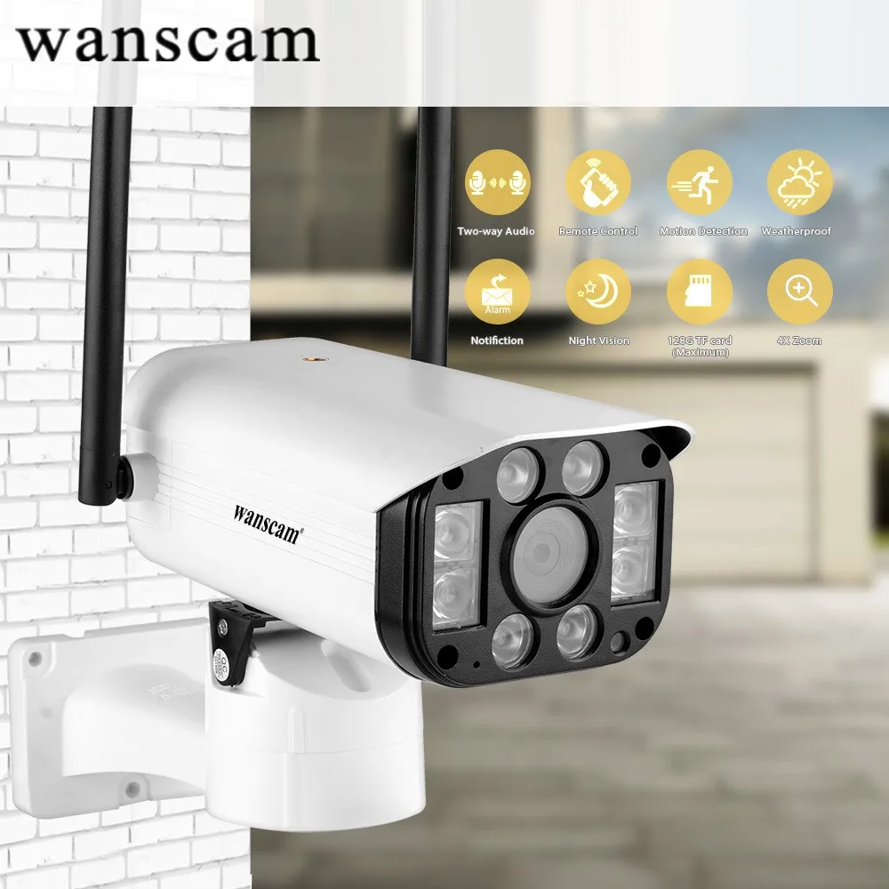 WANSCAM K25 умная Беспроводная ip-камера 1080P Водонепроницаемая 4X зум двухстороннее аудио, дистанционное управление наружная камера наблюдения