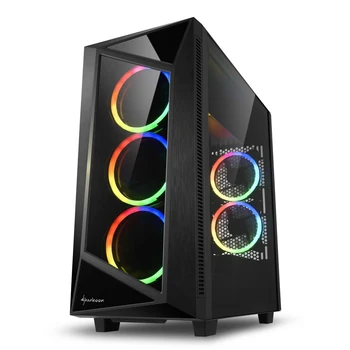 

Sharkoon REV200 RGB gaming case black (ATX, tempered glass, fan 3x120 mm + 2x120 mm, 2xUSB 2.0, 2xUSB 3.0, audio)