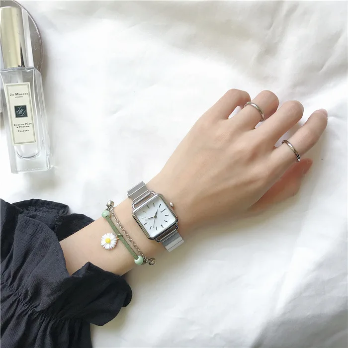 Simple Silver Women Watches Ulzzang Brand Exquisite Stainless Steel Ladies Wristwatches Fashion Minimalist Female Quartz Clock