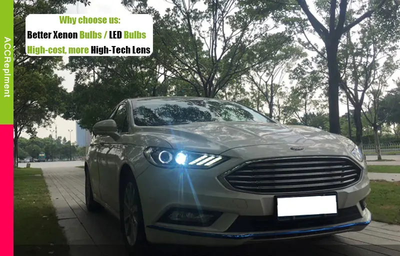 Автомобильный Стайлинг для Ford Fusion Mondeo фары- DRL Объектив двойной луч для Mustan светодиодный ксеноновый биксеноновый объектив