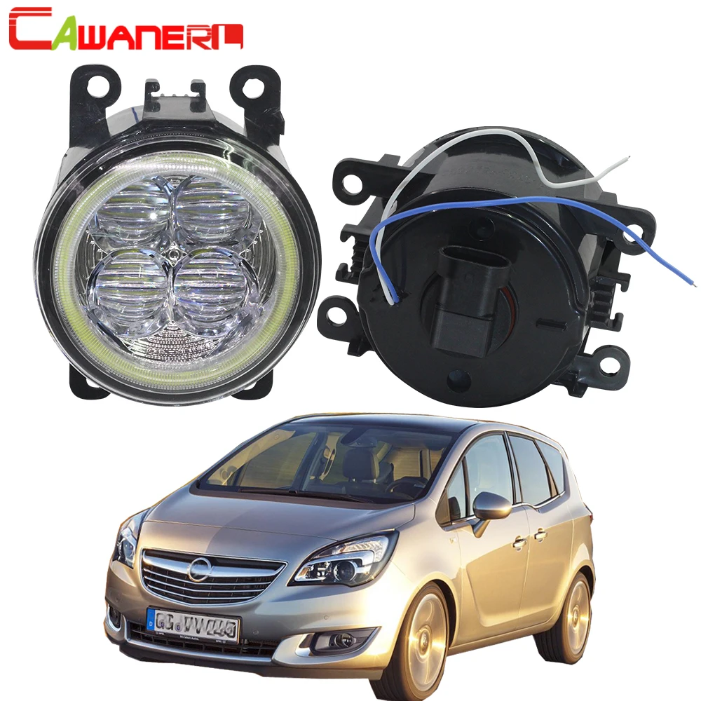 Cawanerl 2 X Car LED Fog Light Angel Eye DRL Daytime Running 12V High Bright For Opel Meriva A 2006 2007 2008 2009 2010 | Автомобили и