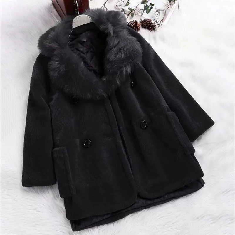 Куртка Manteau Femme, зимнее хлопковое Стеганое пальто, женская верхняя одежда с меховым воротником, плюс бархатные толстые куртки с длинным рукавом, парки, пальто