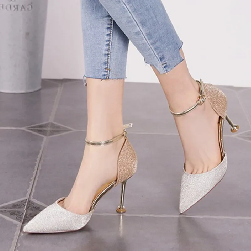 Cresfimix zapatos dama/женские милые Серебристые свадебные туфли на высоком каблуке