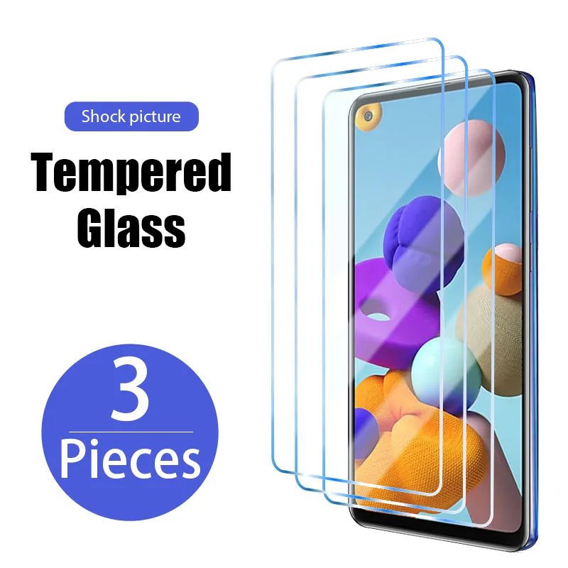 3PCS tempered glass for Samsung A71 A51 A41 A31 A21 A11 A21s screen protector for Galaxy A72 A52 A42 A32 A22 A12 5G glass glass cover mobile