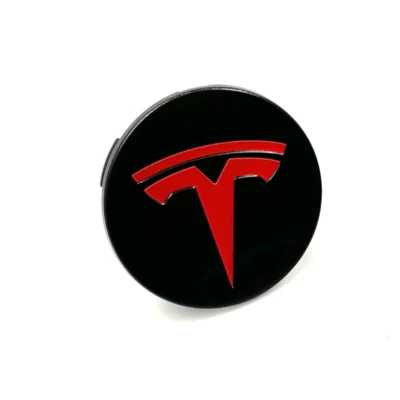 4 шт./компл. внешний Диаметр 57 мм TESLA модель X S 3 стайлинга автомобилей XWC1385-01 центра колеса Кепки эмблема логотип знак авто аксессуары - Цвет: black red