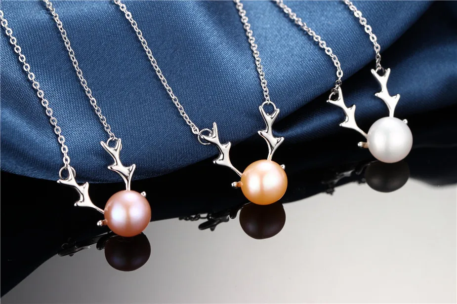 Dainashi модное 925 пробы Серебряное циркониевое ожерелье с подвеской Dear Head женское ожерелье из натурального пресноводного жемчуга
