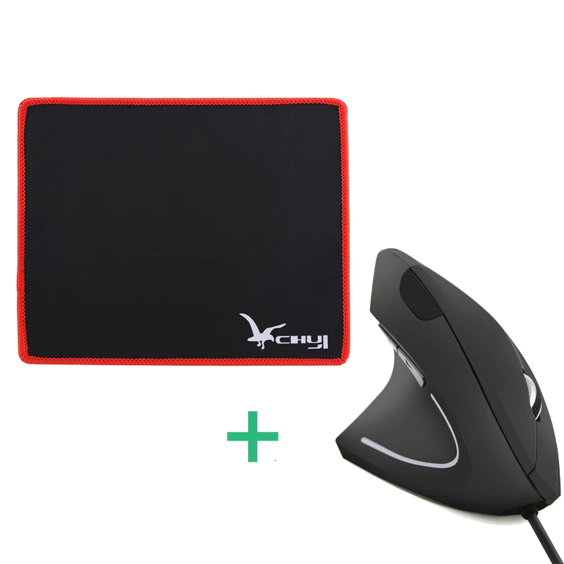 Mouse And Pad Kit Левая Вертикальная проводная мышь эргономичная компьютерная мышь USB оптическая 5D Mause компьютерная мышь с коврик для мыши комплект для ПК ноутбука - Цвет: Mouse And Pad Kit