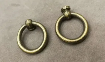 

Hardware accessories Chinese antique handle cabinet with bronze-plated circular ring Door Drawer circular handle small