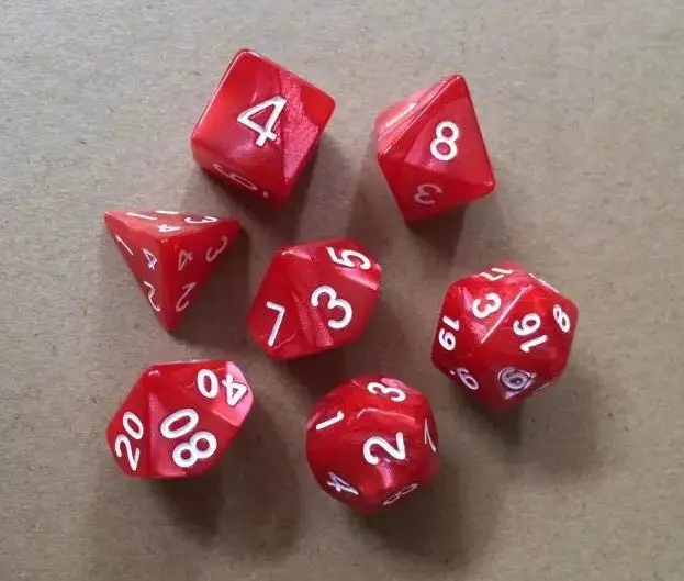 7 шт./компл. многогранные TRPG игры для подземелий драконов непрозрачные D4-D20 многогранные кости Поп для настольной игры