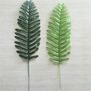 

100Pcs Fake Single Stem Kwai Leaf 19.69" Total Length Simulation Plant Florist Flower Arrangement Accessories Wedding Decorative
