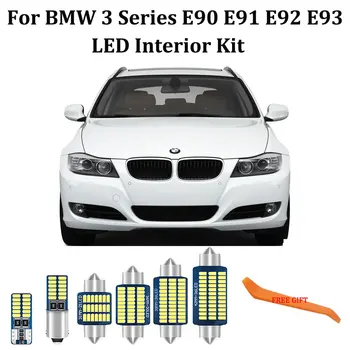 

100% White Error Free LED bulb Interior Light + License Plate Lamp Kit For BMW 3 Series E90 E91 E92 E93 (2006-2011)