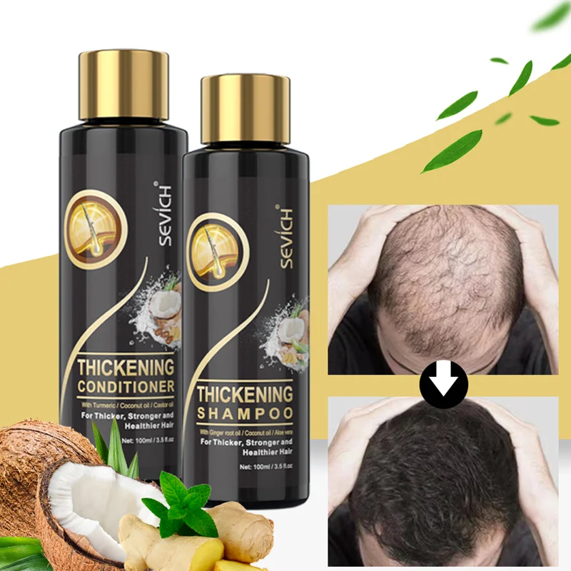 Sevich 2PCS/SET Coconut Oil Hair Shampoo Moisturizing Anti-Hair Loss Scalp Repair Scalp Treatment Thickening Hair Growth Serum