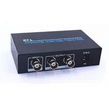 SDI 1x2 Splitter SD/HD/ 3G SDI Splitter 1 Input and 2 Output up to 300m/985ft Signal Supports Resolutions Up To 1920x1080@60Hz