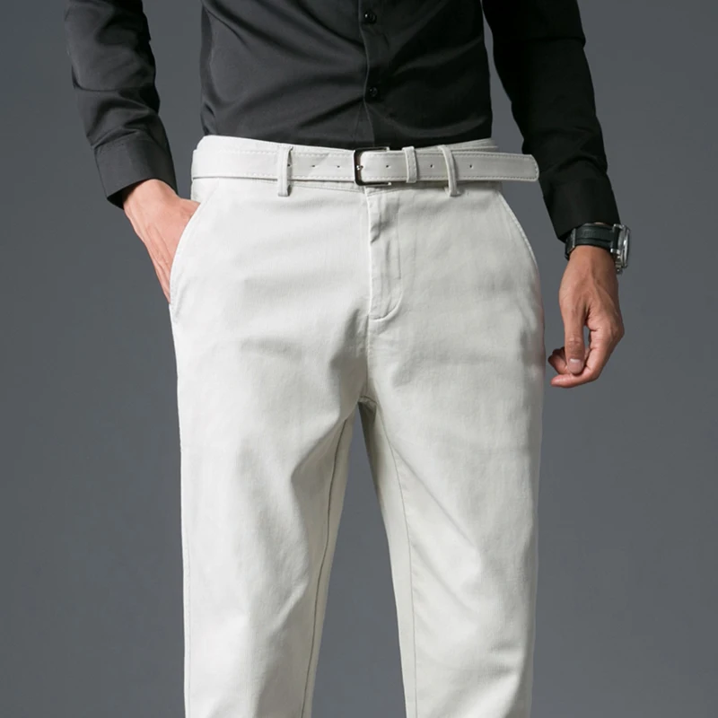 Suit trousers men's solid color small trousers men's fashion Slim  cotton suit trousers men's business casual baita suit pants
