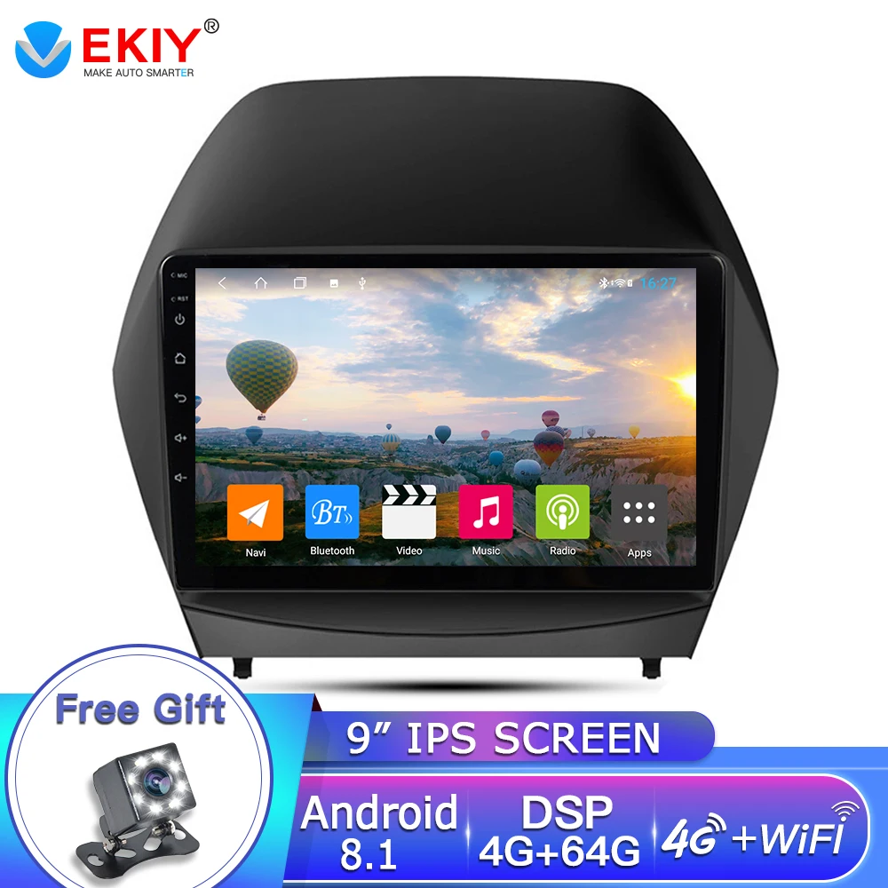 

EKIY 9'' IPS Android 8.1 2 Din Car Multimedia Player AutoRadio Stereo For Hyundai IX35 2010-2015 GPS Car Radio With DVD Player
