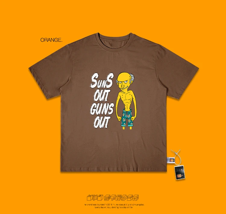 Бренд Tide Evil Do Cartoon Comic Portrait Hercules Basics короткий рукав ниша индивидуальность рендеринг без подкладки