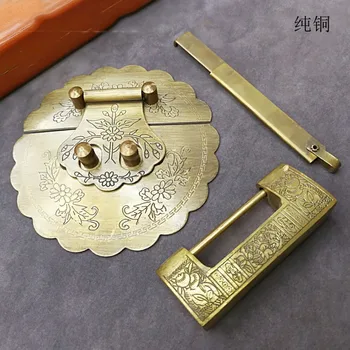 

Camphor Wooden Box Copper Parts Antique Lock Buckle Box Buckle Fine Copper Hardware Vintage Box Lock Nose Vintage Lock Lock Lock