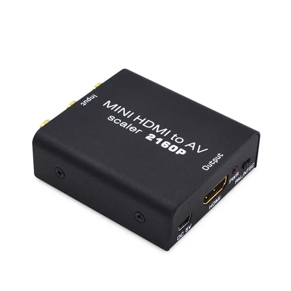 Конвертер AV в HDMI адаптер Поддержка 4K x 2K HDMI 1.4b HDMI для ТВ VHS VCR DVD 2160P MINI HDMI к CVBS композитное видео для ТВ VCR VHS