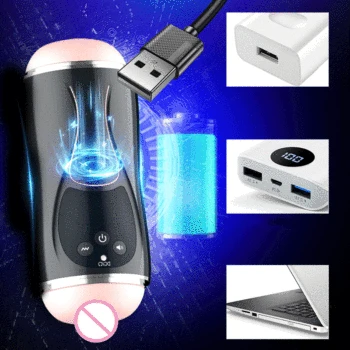 Men's Masturbation Cup Penis Sucking Smart Digital Display Female Pussy Simulator Delayed Ejaculation Trainer Massage Sex Toys 4