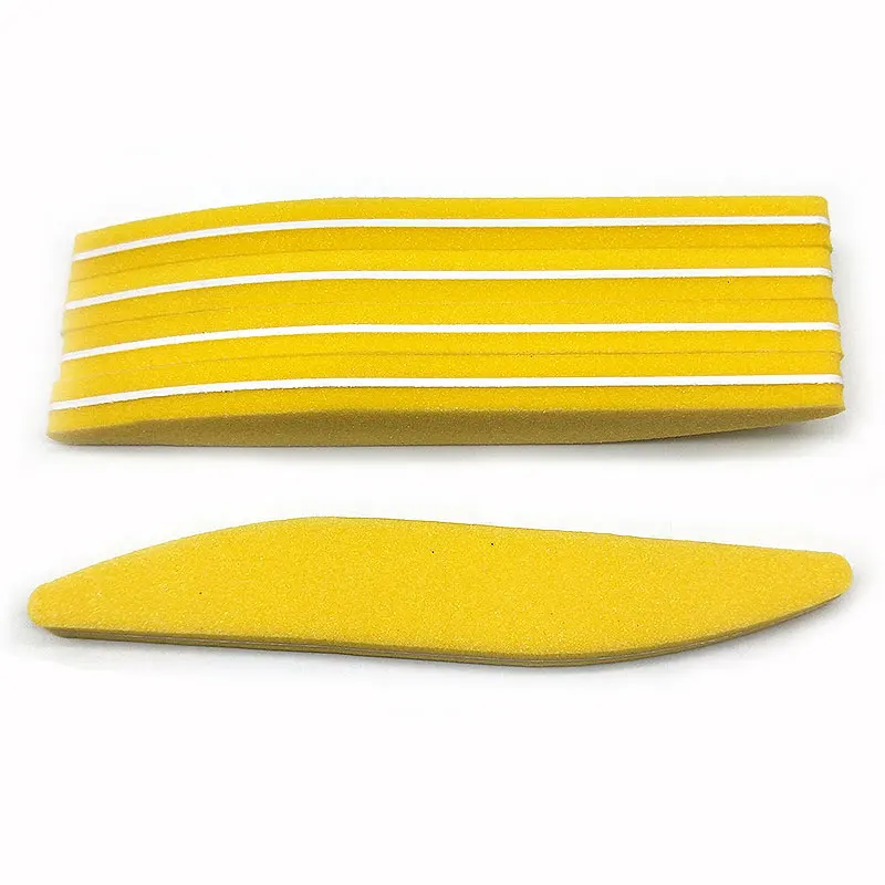 Yellow 5 шт. губка для полировки ногтей буферная Полировка шлифовальный брусок файл JEARLYU смешанный цвет 100/180 зернистость ногтей буферный инструмент полумесяц моющийся Тис - Цвет: Yellow