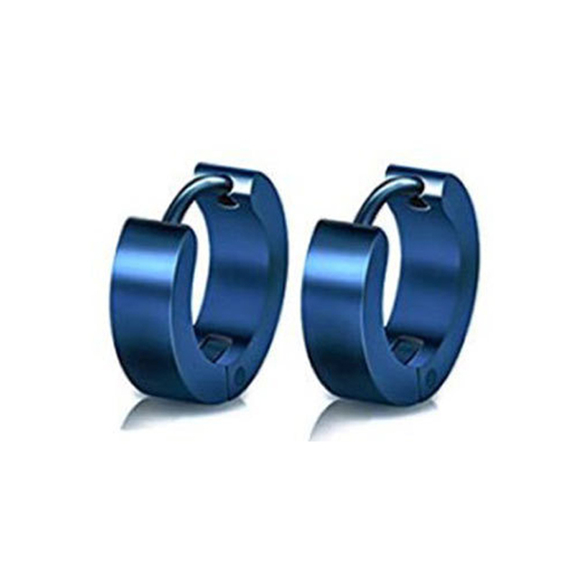 pair Classic Korean Punk Stainless Steel Ear Clip Earrings For Men Women Black No Pierced Fake Ear Circle New Pop Jewelry