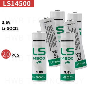 

20PCS/lot New fo LS14500 AA ER14505M 3.6v 2600mah lithium battery,instruments and meters backup power supply