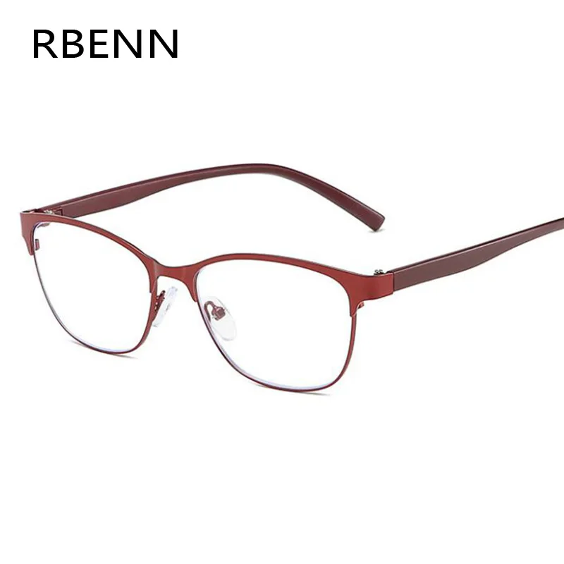 RBENN Reading Glasses Retro Metal Cat Eye Women Blue Light Blocking Presbyopia Eyeglasses Diopter +1.0 1.5 2.0 2.5 3.0 3.5