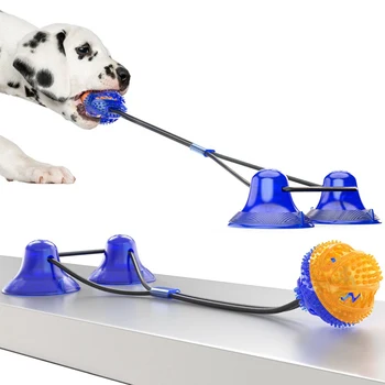 

Upgraded Pet Toys Interactive Suction Cup Push Ball Toys Elastic Ropes Pet Tooth Cleaning Chewing IQ Exercise Dropshipping A