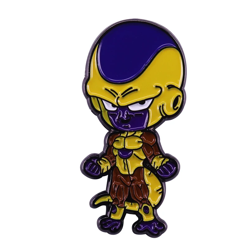 Golden Frieza булавка для воротника в форме аниме ТВ серия классических персонажа