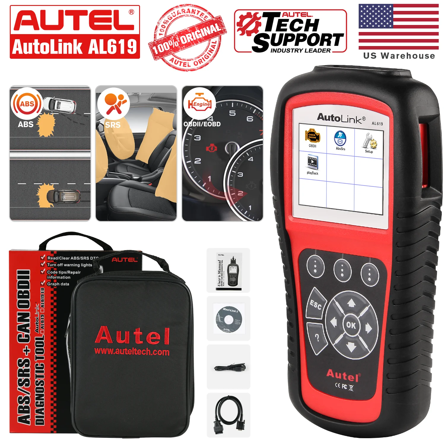 今季ブランド Autelオートリンクal619フルobd2スキャナーコードリーダーabs Srs車診断ツールobd2エンジンをオフライト無料アップデートpk Elm327 受注生産対応 Amir Org Rw