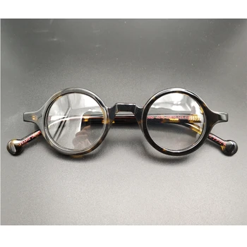 Męskie retro małe okrągłe okulary ramki wysokiej jakości retro octanowe okulary optyczne przezroczyste soczewki do czytania okulary damskie tanie i dobre opinie Unisex FRAMES Akcesoria do okularów