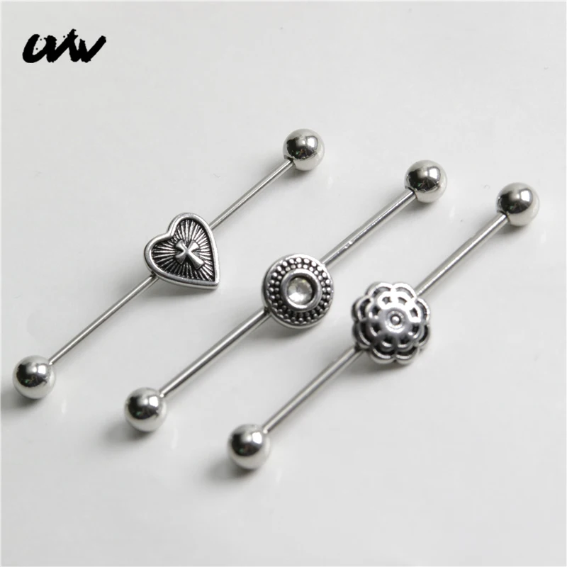 Многофункциональные винтажные индустриальные серьги-гвоздики UVW414 из