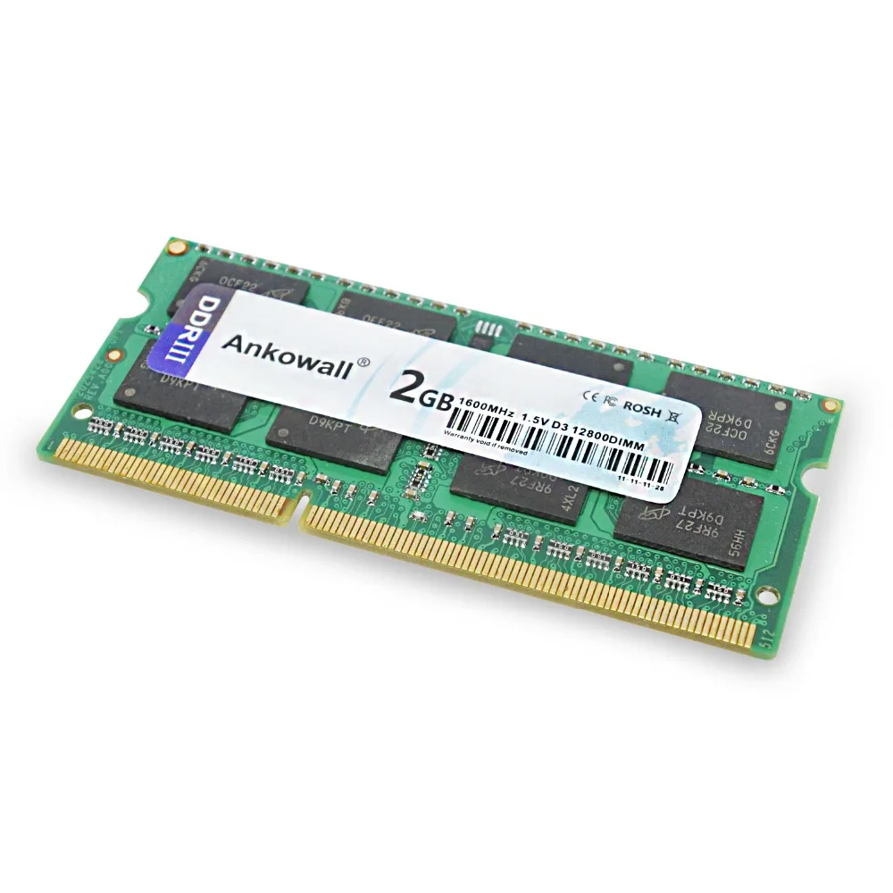 Ankowall DDR3 SO-DIMM 2 Гб ОЗУ 1333/1600 МГц ноутбук памяти PC3-10600 ноутбук ram