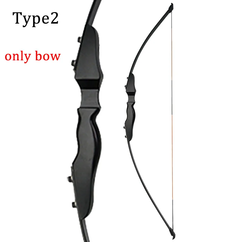 40lbs прямой лук 5" Молодежный Начинающий тренировочный Рекурсивный лук 31,5" Стекловолоконный набор стрел для охоты стрельбы из лука - Цвет: Type2(Only Bow)