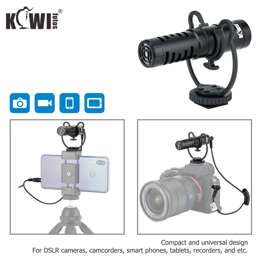 CompactCellPhoneShotgunMicrophoneCameraVideoMicforCanonR10R7