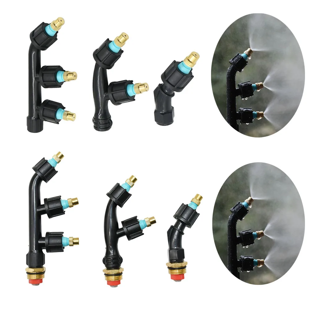 1/4 1/2 Inch Agricultural Copper Atomizing Sprayer Nozzle Single/Double/Three Nozzle Head Garden Irrigation Pesticide Sprinkler spray bottle garden sprinkler air pump sprayer watering can pressure spray bottle watering nozzle misting nozzles water sprayer spray nozzle electric sprayer
