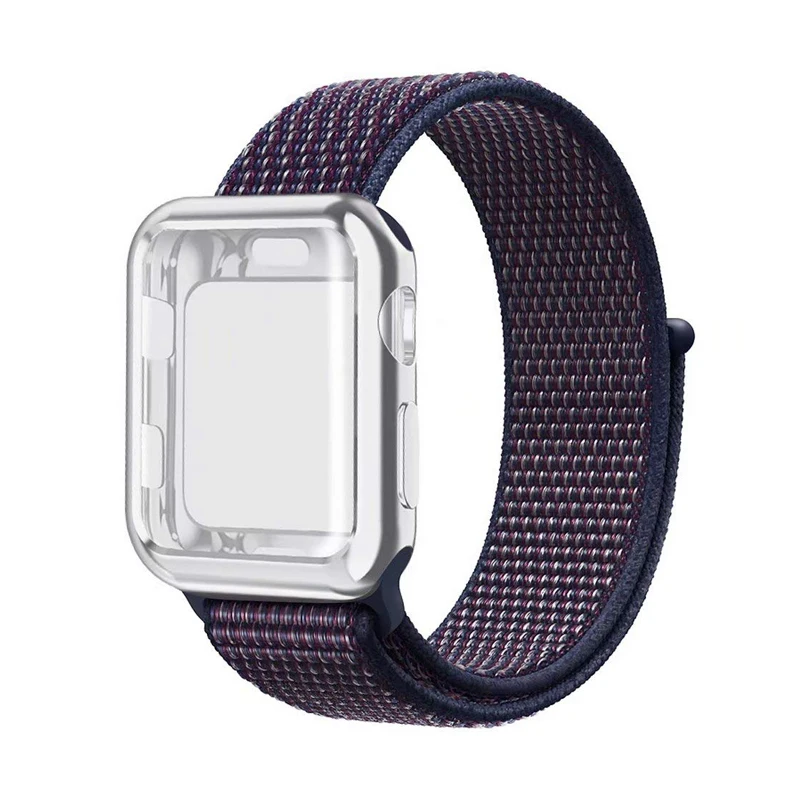 Спортивный бесшовный и чехол для apple watch 5/4/3/2/1 apple watch, ремешок 42 мм, 38 мм, 40 мм 44 наручных часов iWatch, не оставляющее отпечатков пальцев и браслет