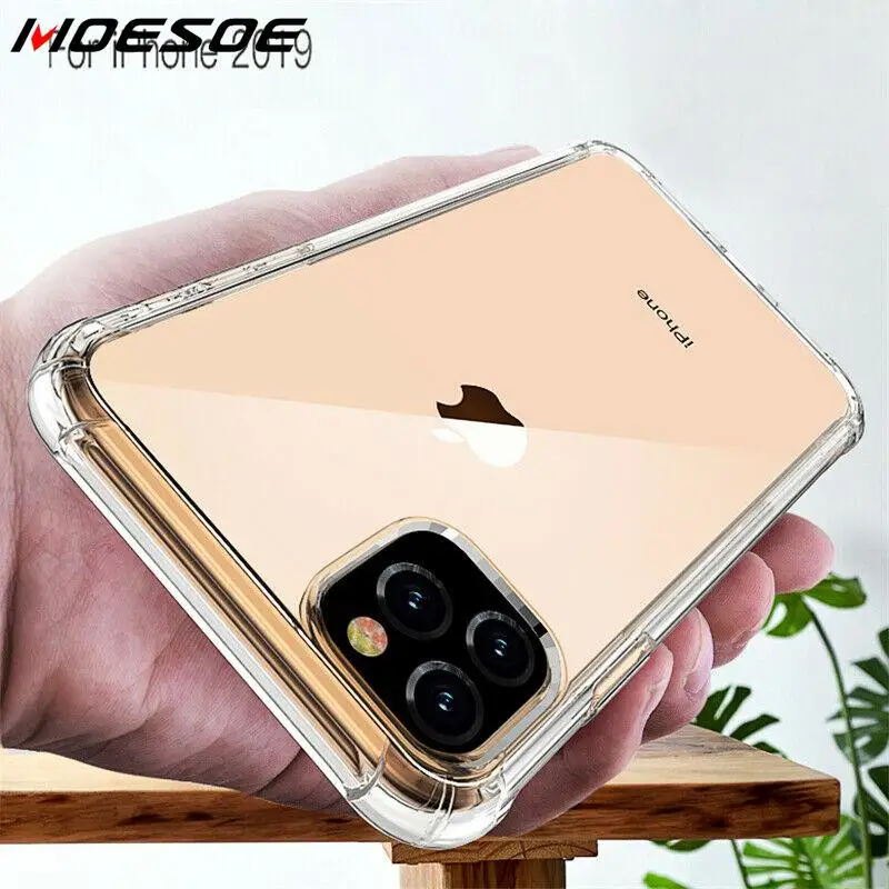Прозрачный чехол для телефона iPhone 11 Pro мягкий силиконовый XR прозрачная задняя