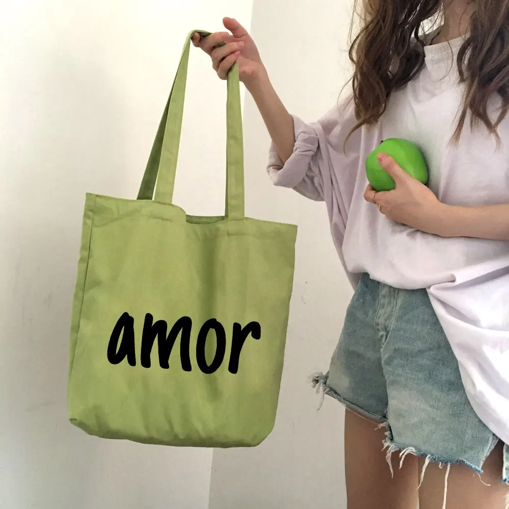 Буквенный логотип реклама на холсте сумка для покупок подарки складной reusablebag