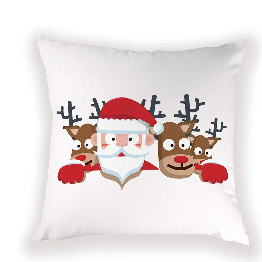 Santa Подушка с Санта Клаусом для декоративные оленей подушки для дивана размером 45*45, декоративная Милая Подушка Чехол для подушки на кровать декор подушки