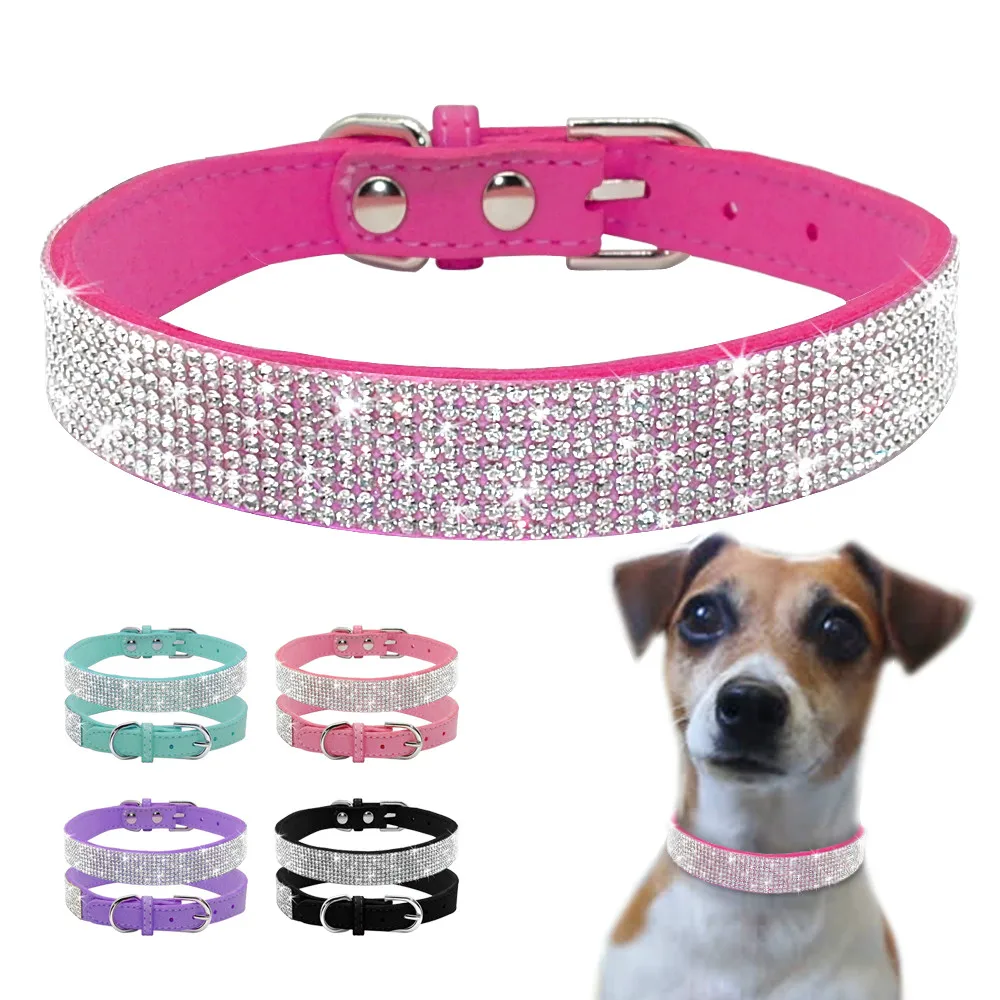 

PipiFren Small Dogs Collars Cat Puppy Rhinestone Accessories For Pets Collars Chihuahua harnais petit chien Mascotas arnes perro