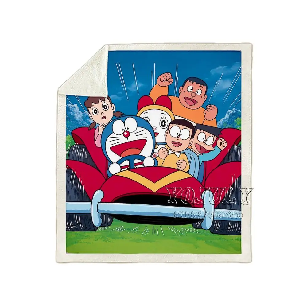 YOJULY bule Doraemon Аниме Стиль Дети взрослый 3D печатное одеяло диван одеяло покрывало путешествия постельные принадлежности модный фирменный магазин-аутлет K05 - Цвет: 20