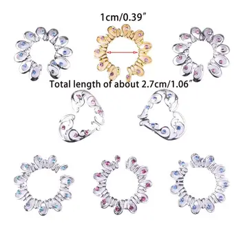 

Stainless Steel Non Pierce Floral Heart Shpe Rhinestone Clip On Fake Nipple Ring