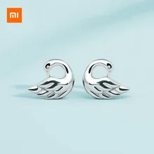 Xiaomi Mijia пиратский корабль белые серьги в форме лебедя Популярные S925 серебро изысканная резьба красивый лебедь форма уха украшения