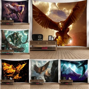 

Soaring Eagle Digital 3D Printing Tapestry for Home Decoration Background Wall Hanging Cloth Wall Hanging
