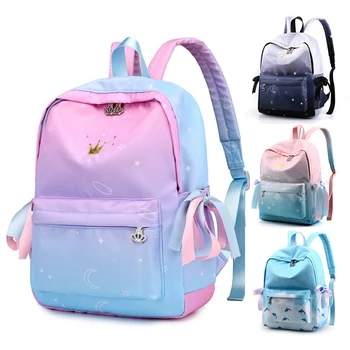 

2018 New School Bags For Teenage Girls Gradient Women Anti-theft Backpack Mochila Canvas Travel Bag Pack Kawaii Mochila Feminina