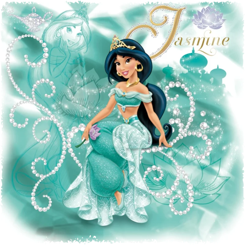 Prinses jasmine DIY 5D алмазная живопись по номерам наборы Полный Круглый Дрель Стразы вышивка вышитые крестом подарки/украшение дома