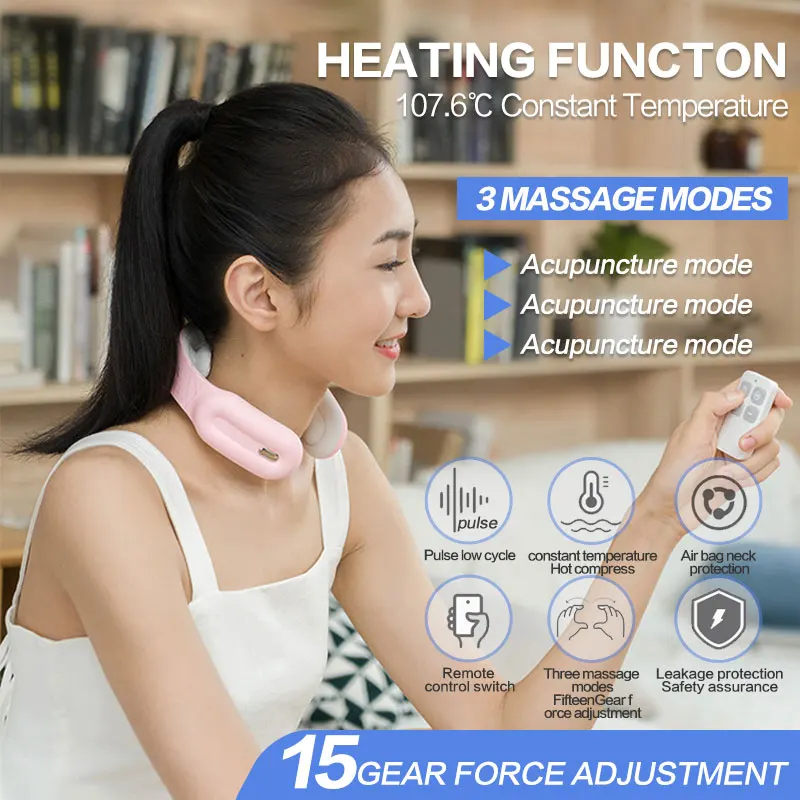 Cervical Vertebra therapy Massger Electric Skg Neck Massager Infrared Wellness Smart Heating Pain Relief Health Care Relaxation